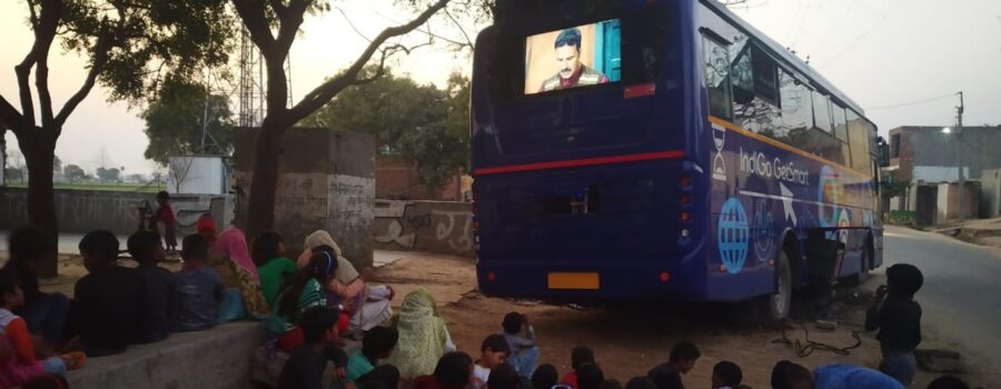 Movies for Change using GetSmart digital buses